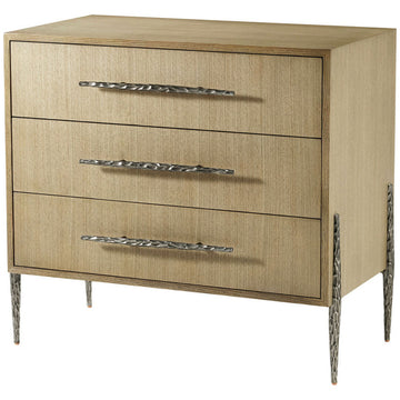 Theodore Alexander Essence 3-Drawer Nightstand with Tapered Legs