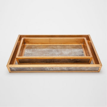 Pigeon and Poodle Atwater Rectangular Tray - Tapered, 2-Piece Set