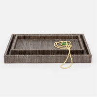 Pigeon and Poodle Bali Rectangular Tray - Straight, 2-Piece Set