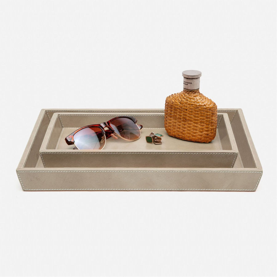 Pigeon and Poodle Hampton Rectangular Tray - Tapered, 2-Piece Set