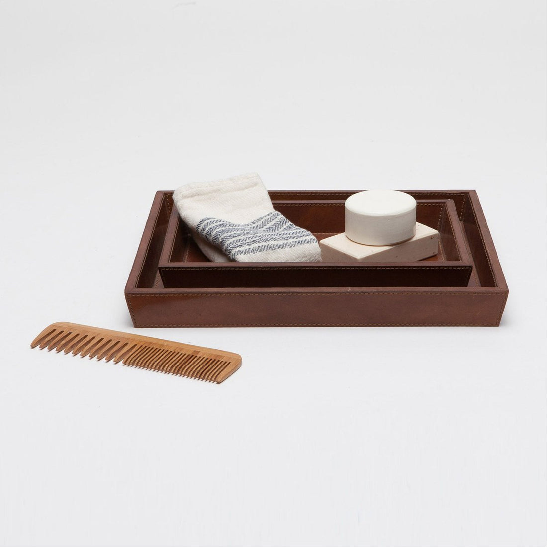 Pigeon and Poodle Hampton Rectangular Tray - Tapered, 2-Piece Set