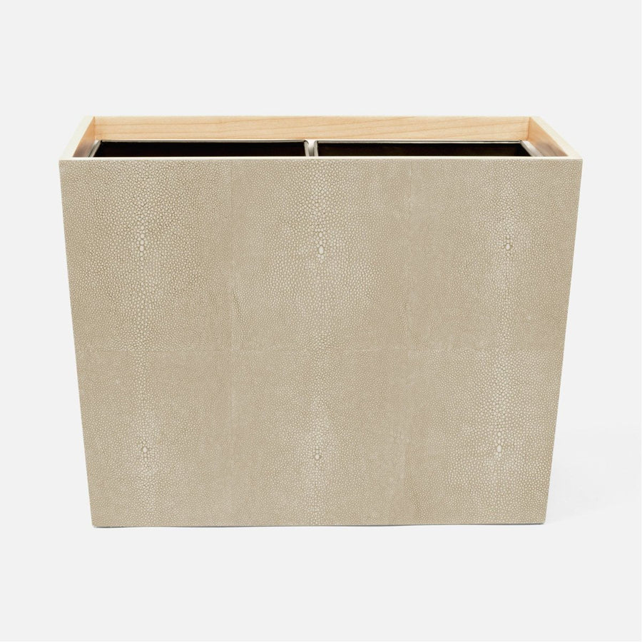 Pigeon and Poodle Manchester Double Rectangular Wastebasket, Tapered