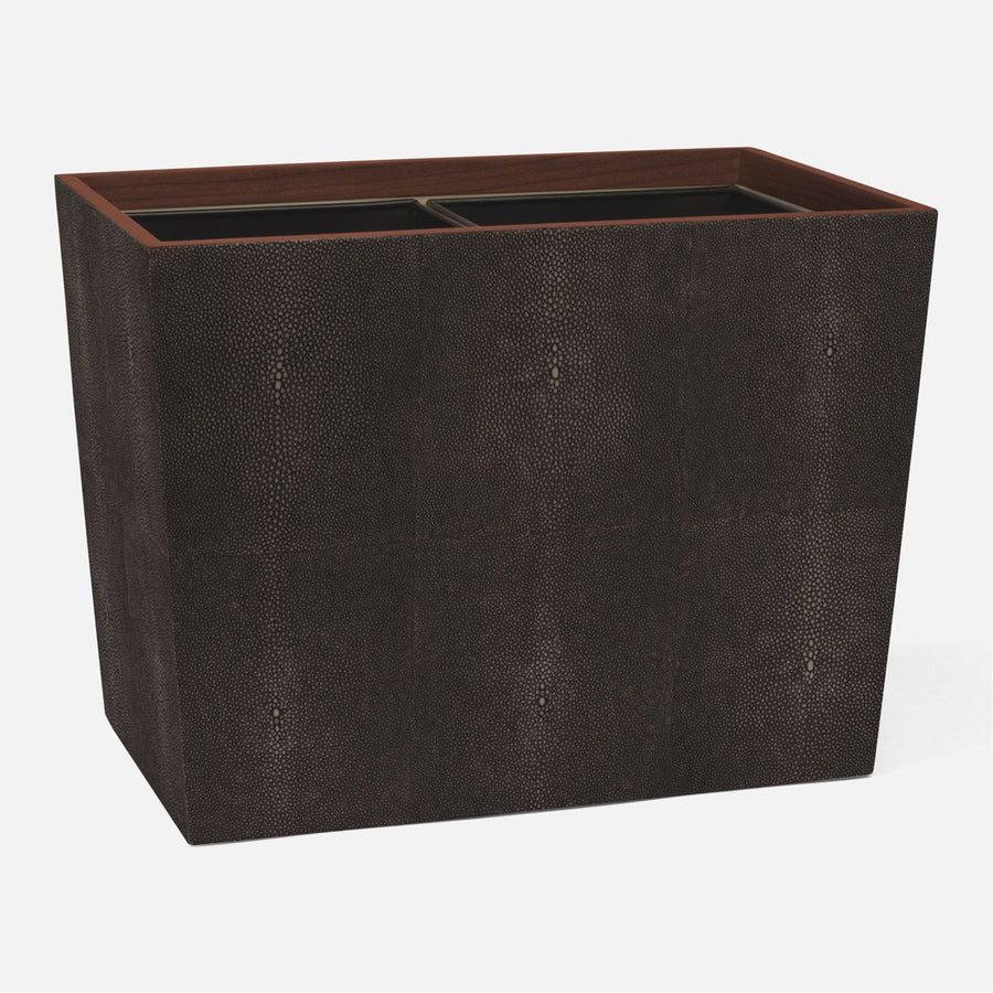 Pigeon and Poodle Manchester Double Rectangular Wastebasket, Tapered