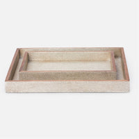 Pigeon and Poodle Manchester Rectangular Tray - Straight, 2-Piece Set