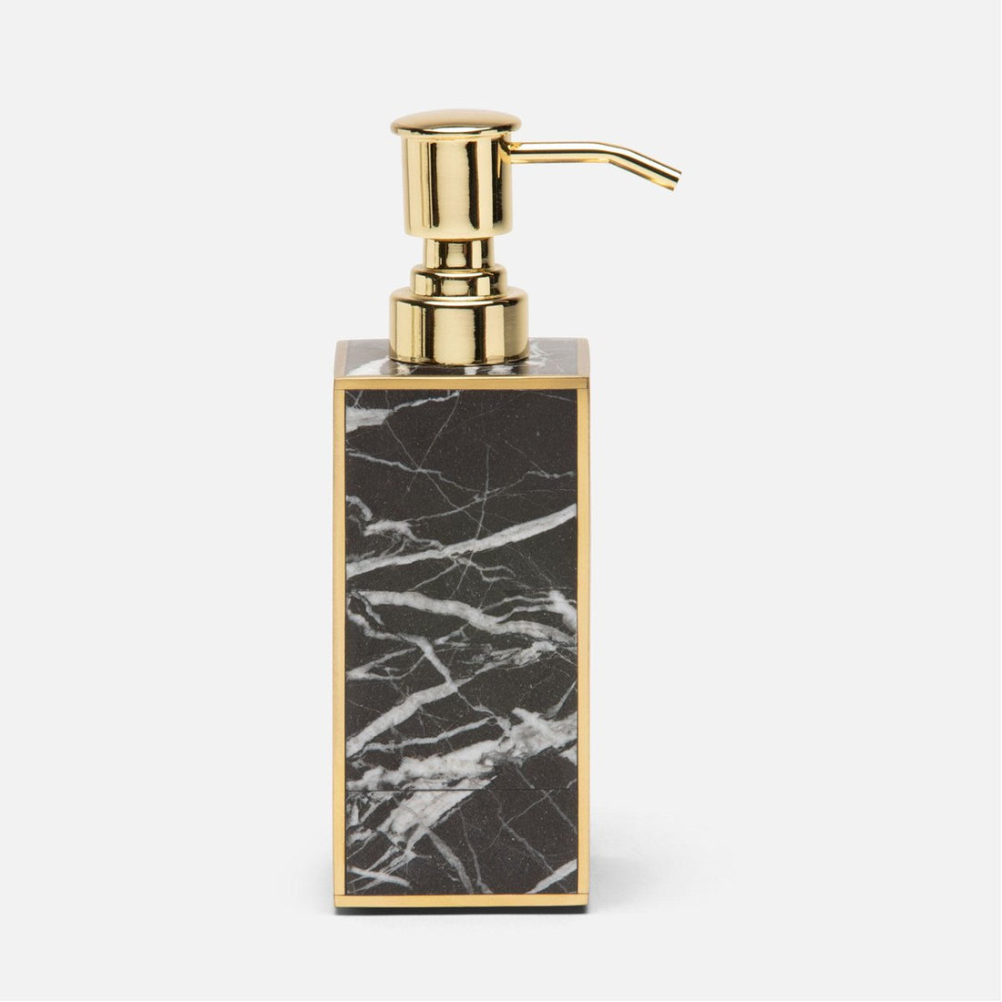 Pigeon and Poodle Rhodes Nero Brass Soap Pump, Square