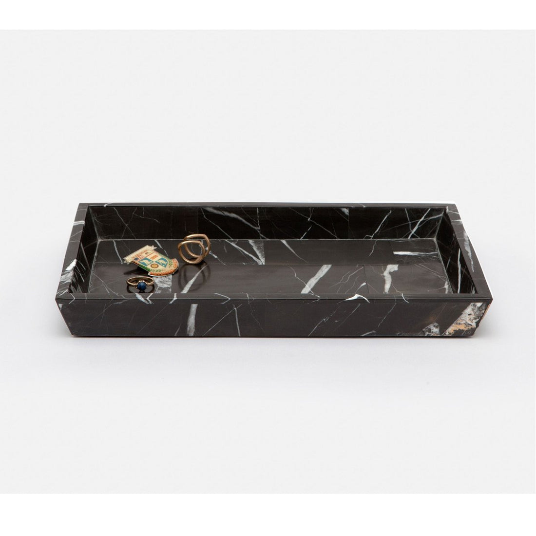 Pigeon and Poodle Rhodes Rectangular Nero Tray, Tapered