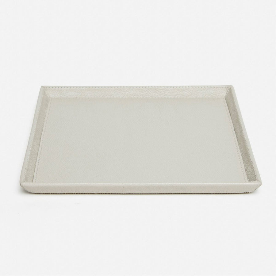 Pigeon and Poodle Marcel Full-Grain Leather Square Tray, Pack of 2