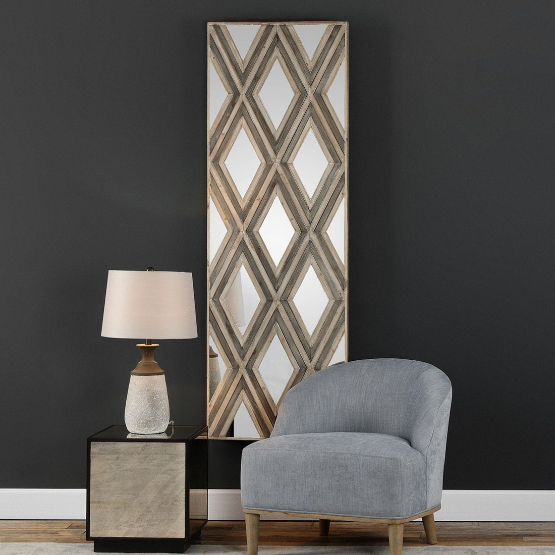 Uttermost Tahira Geometric Argyle Pattern Wall Mirror