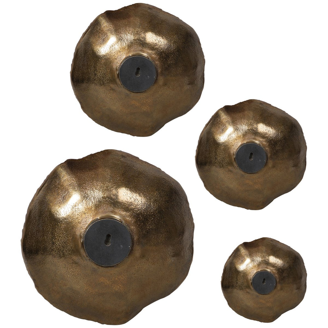 Uttermost Lucky Coins Brass Wall Bowls, 4-Piece Set