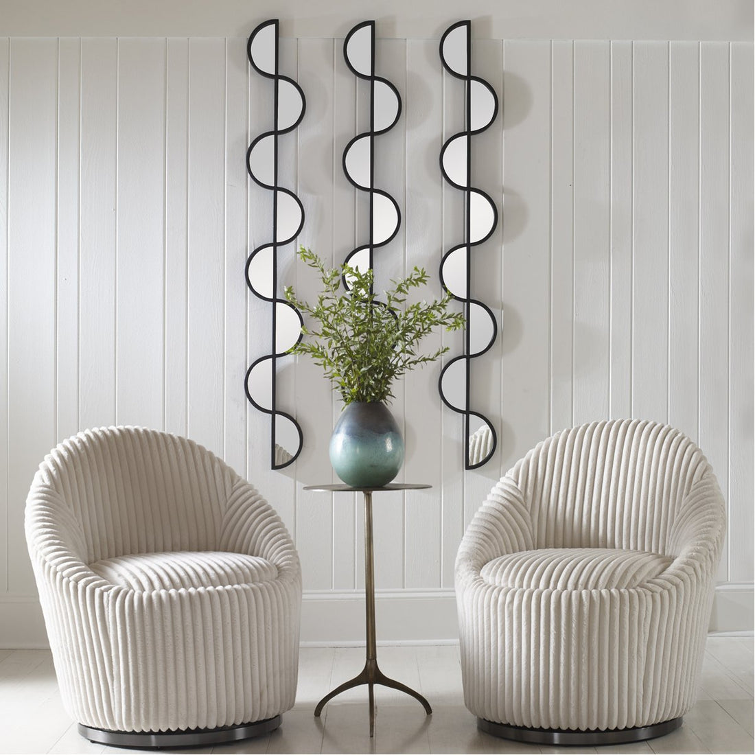 Uttermost Wisp Mirrored Iron Wall Decor, 3-Piece Set