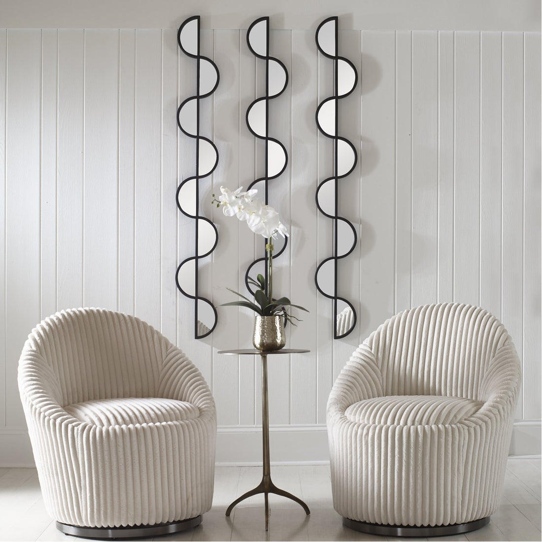 Uttermost Wisp Mirrored Iron Wall Decor, 3-Piece Set