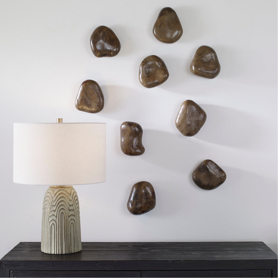 Uttermost Pebbles Wood Wall Decor, 9-Piece Set