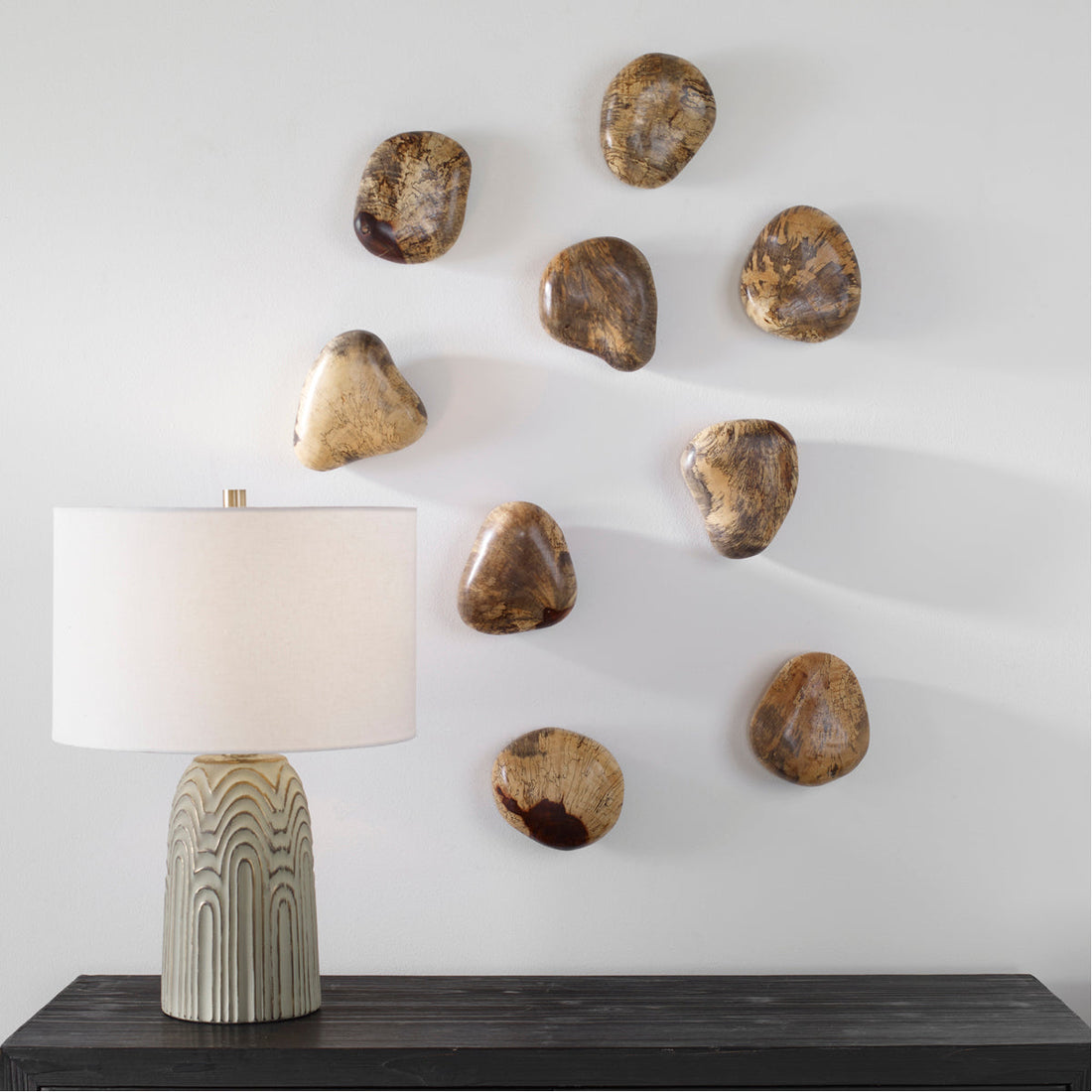 Uttermost Pebbles Wood Wall Decor, 9-Piece Set