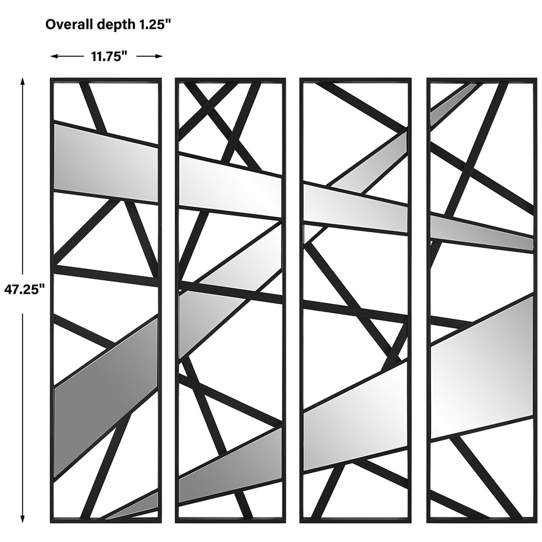 Uttermost Looking Glass Mirrored Wall Decor, 4-Piece Set