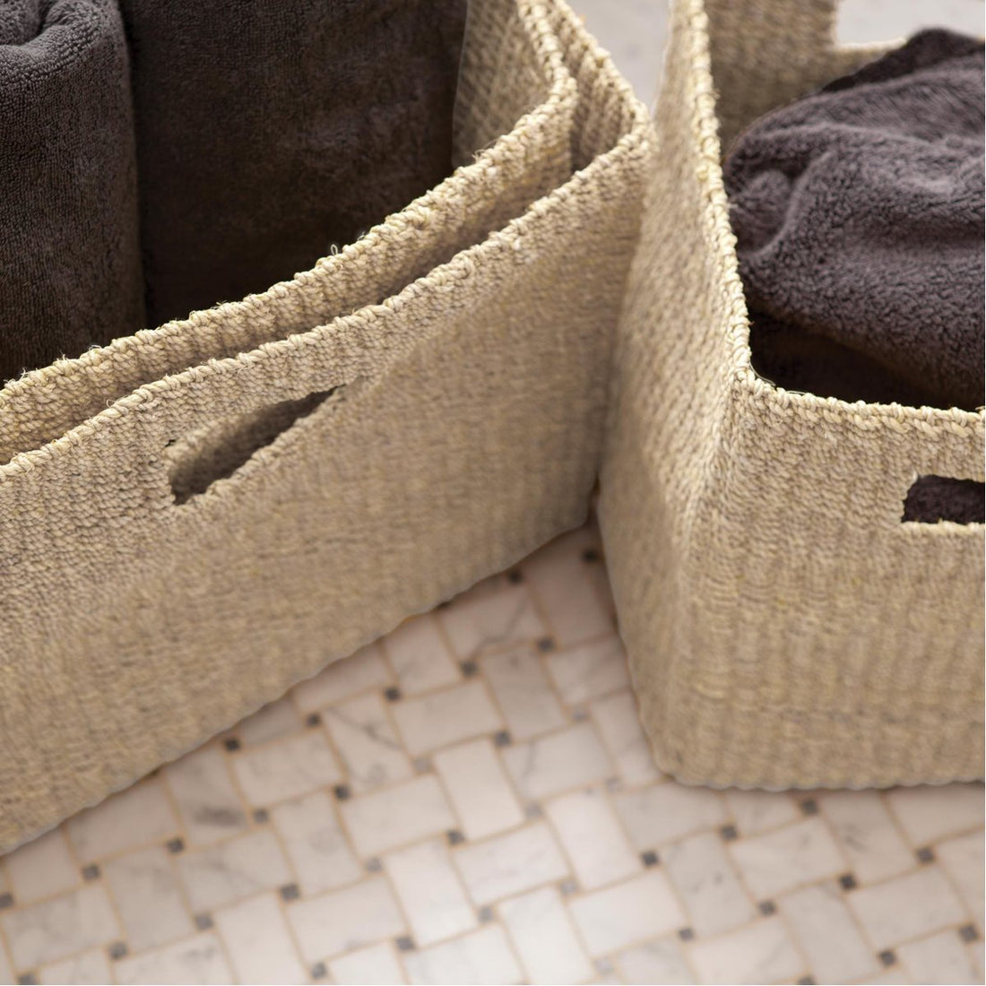 Pigeon and Poodle Lindon Square Towel Baskets, 3-Piece Set