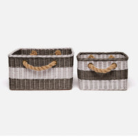 Pigeon and Poodle Nantucket Storage Baskets, 2-Piece Set