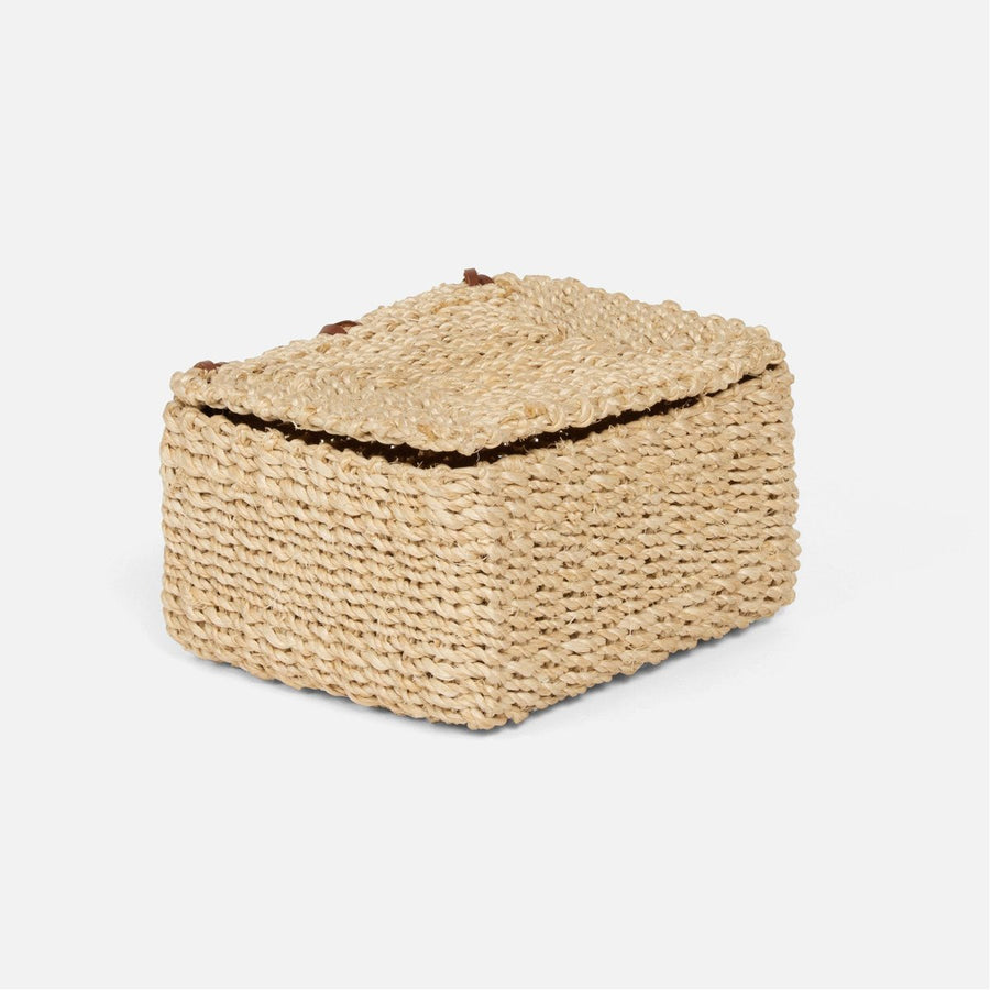 Pigeon and Poodle Linares Natural Abaca Fiber Boxes, 2-Piece Set