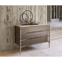 Ambella Home Chiseled Chest - Driftwood / Antique Silver