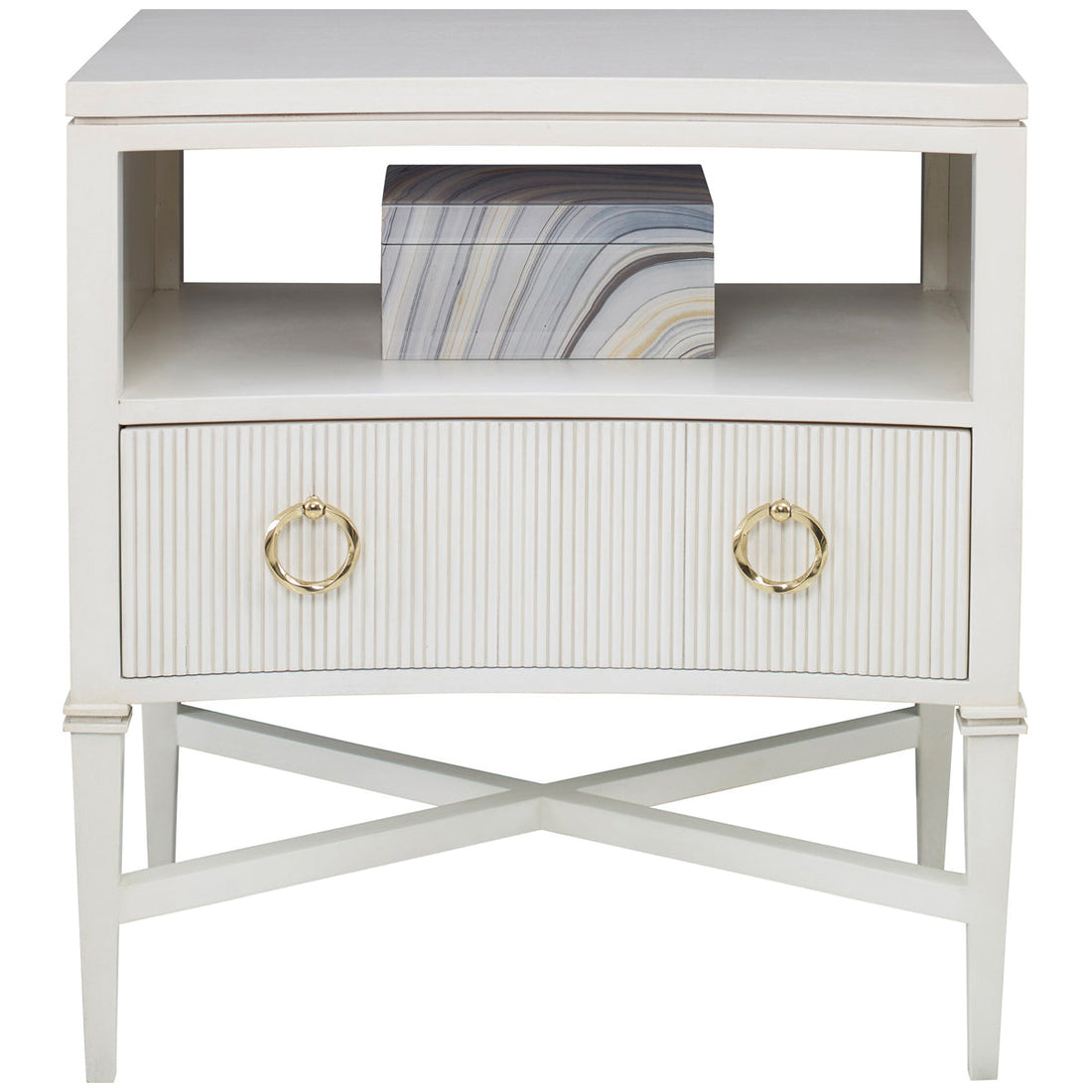 Ambella Home Reeded Nightstand - Linen