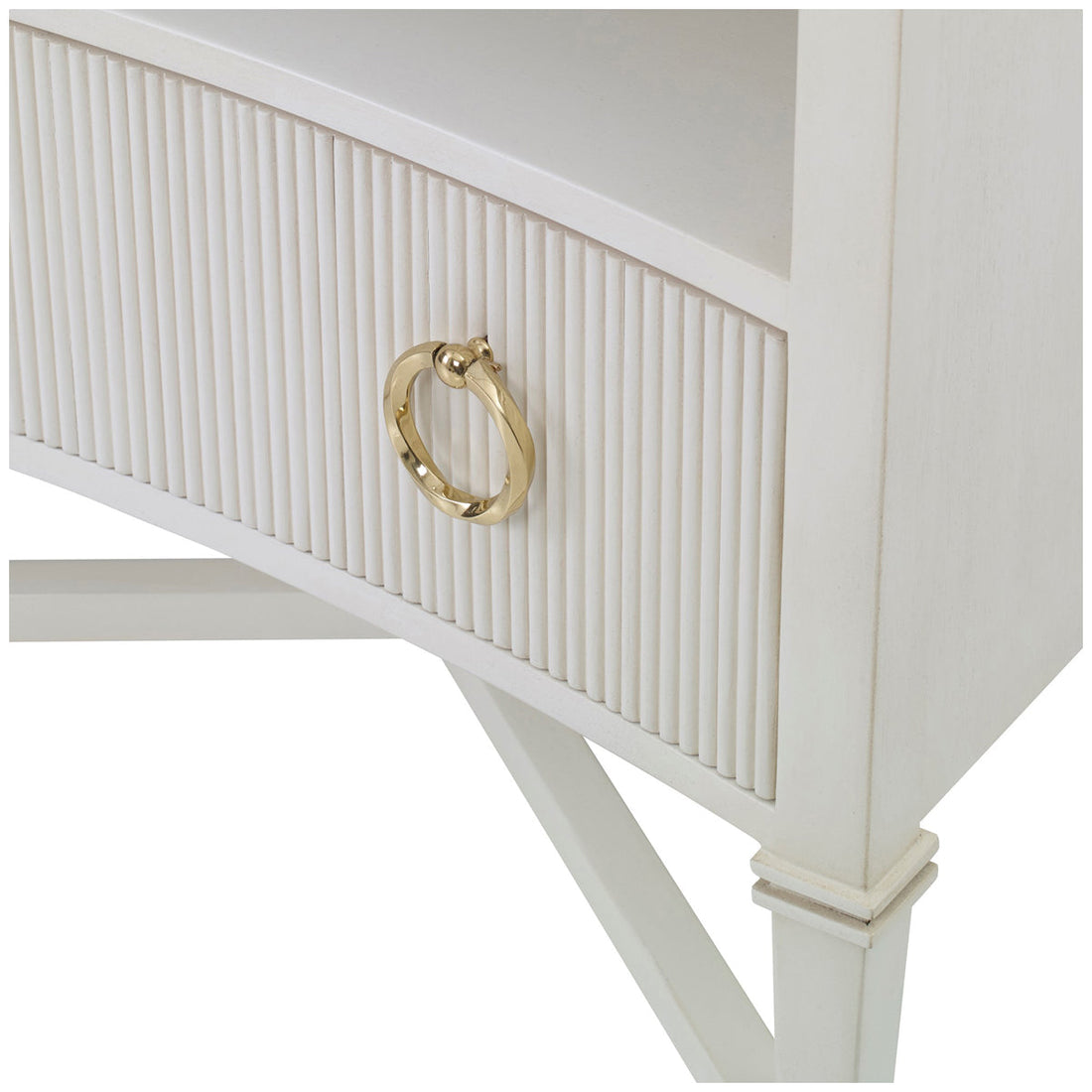 Ambella Home Reeded Nightstand - Linen