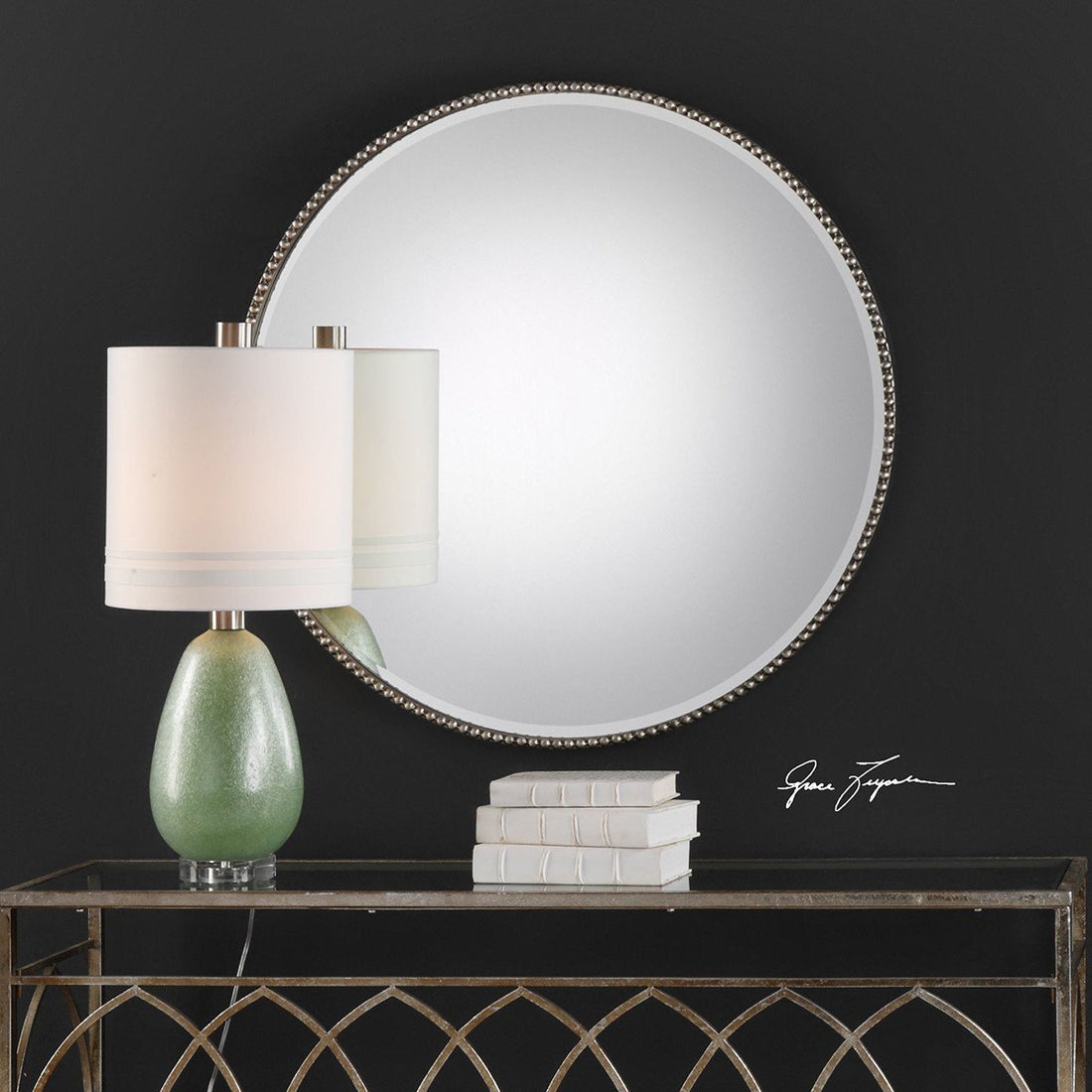 Uttermost Stefania Beaded Round Mirror