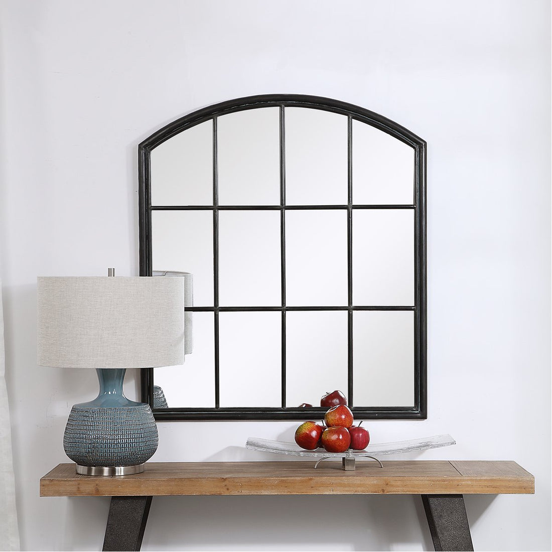 Uttermost Lyda Aged Black Arch Mirror