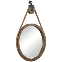 Uttermost Melton Round Pulley Mirror