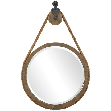 Uttermost Melton Round Pulley Mirror