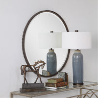 Uttermost Ada Round Steel Mirror