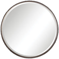 Uttermost Ada Round Steel Mirror