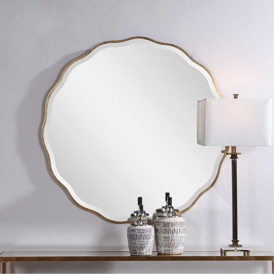 Uttermost Aneta Gold Round Mirror