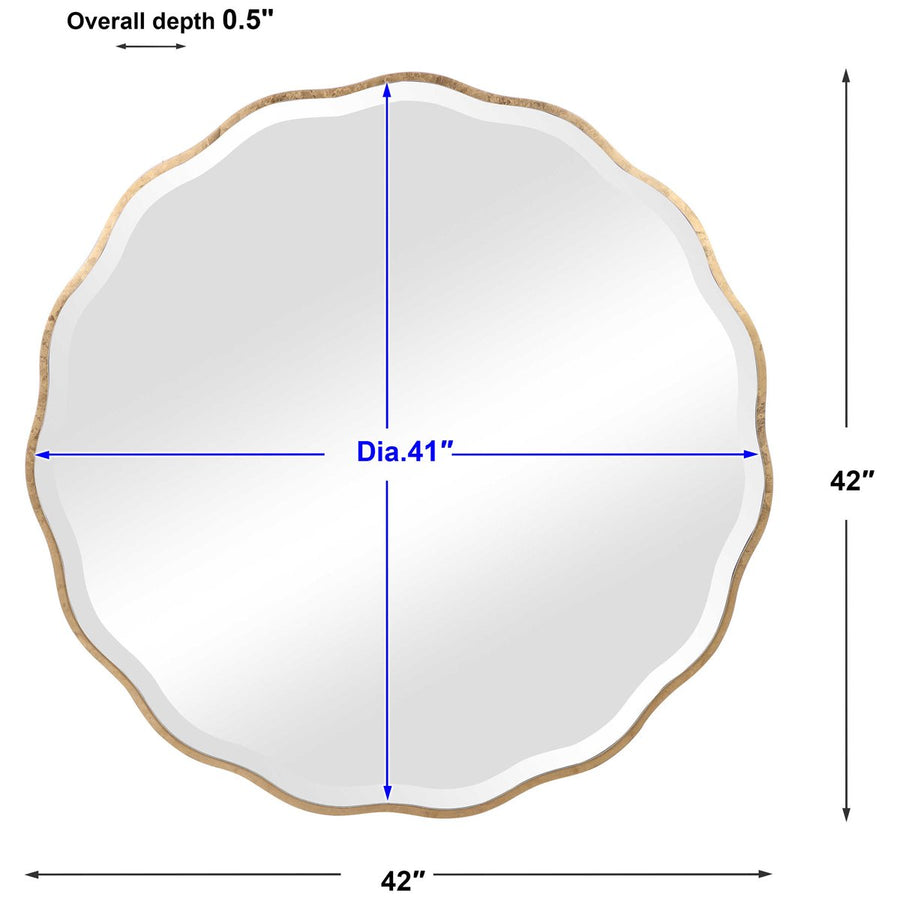 Uttermost Aneta Gold Round Mirror