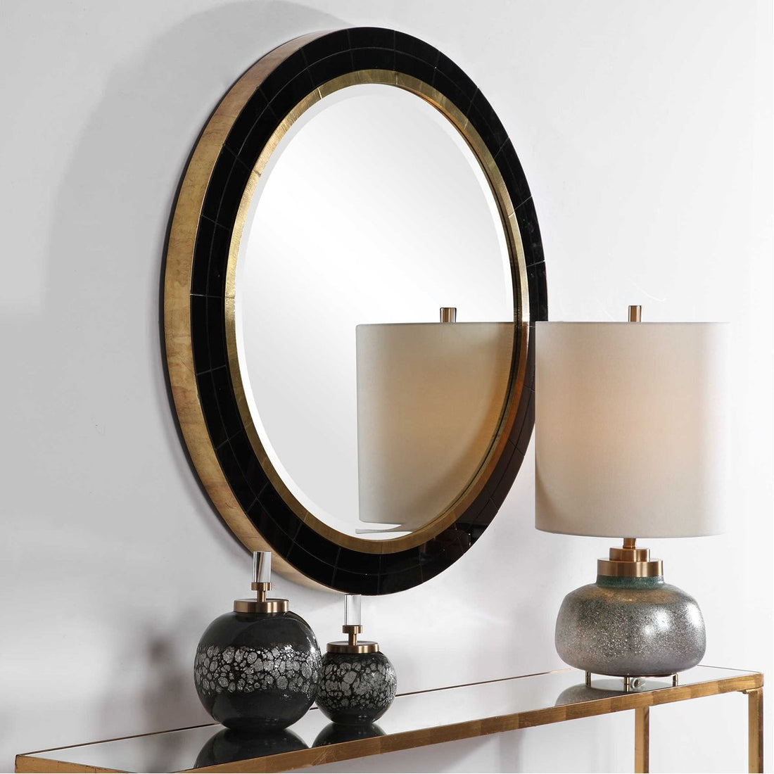 Uttermost Nayla Tiled Round Mirror