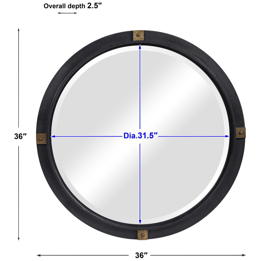 Uttermost Tull Industrial Round Mirror