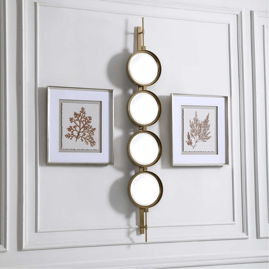 Uttermost Button Gold Mirror