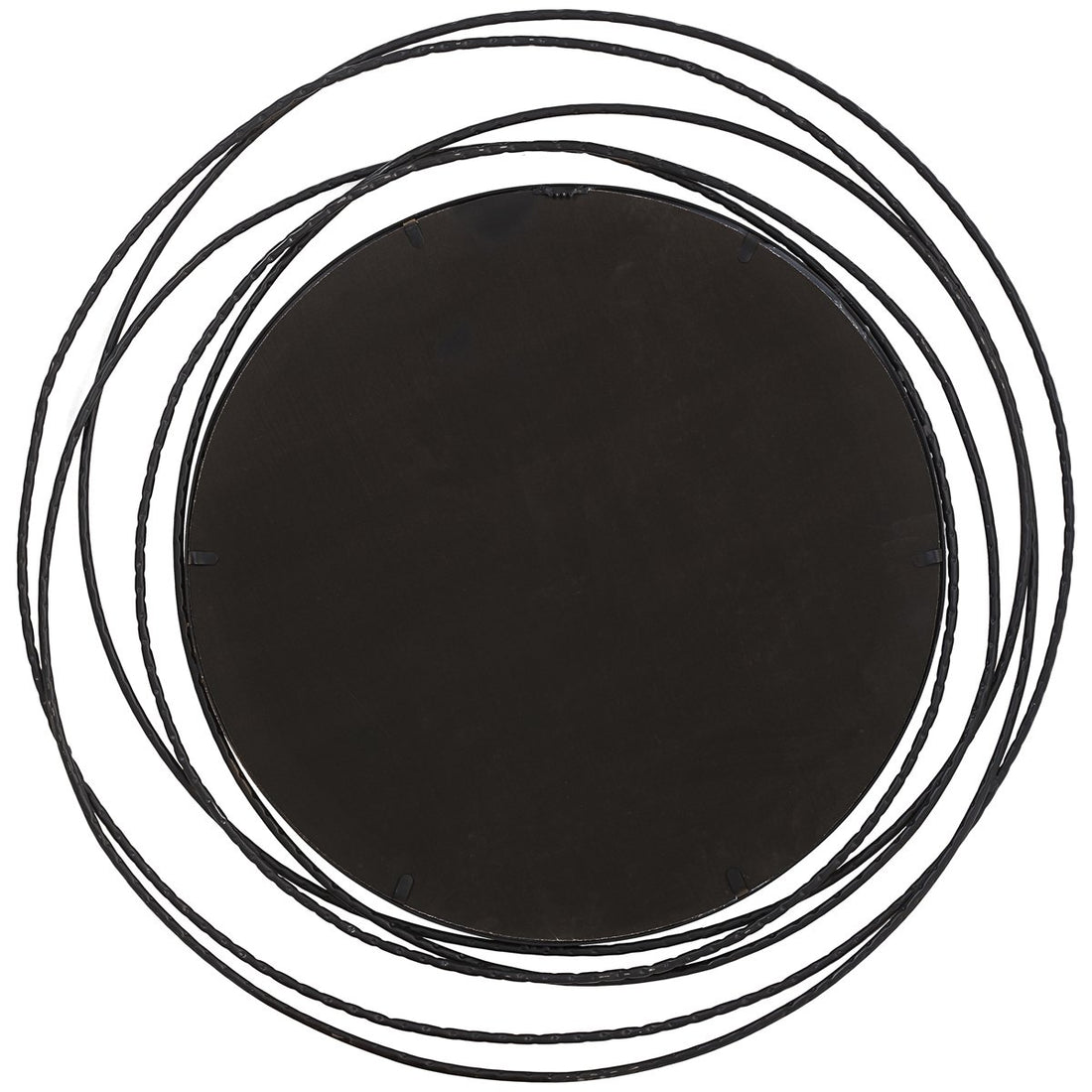 Uttermost Whirlwind Black Round Mirror