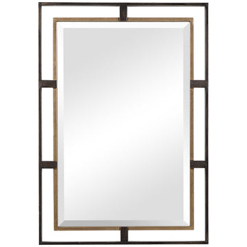 Uttermost Carrizo Gold and Bronze Rectangle Mirror