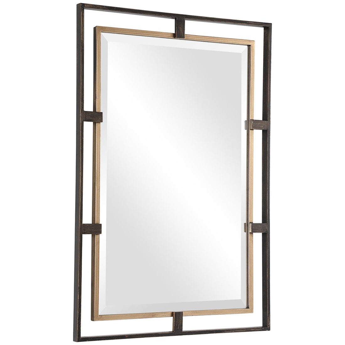 Uttermost Carrizo Gold and Bronze Rectangle Mirror