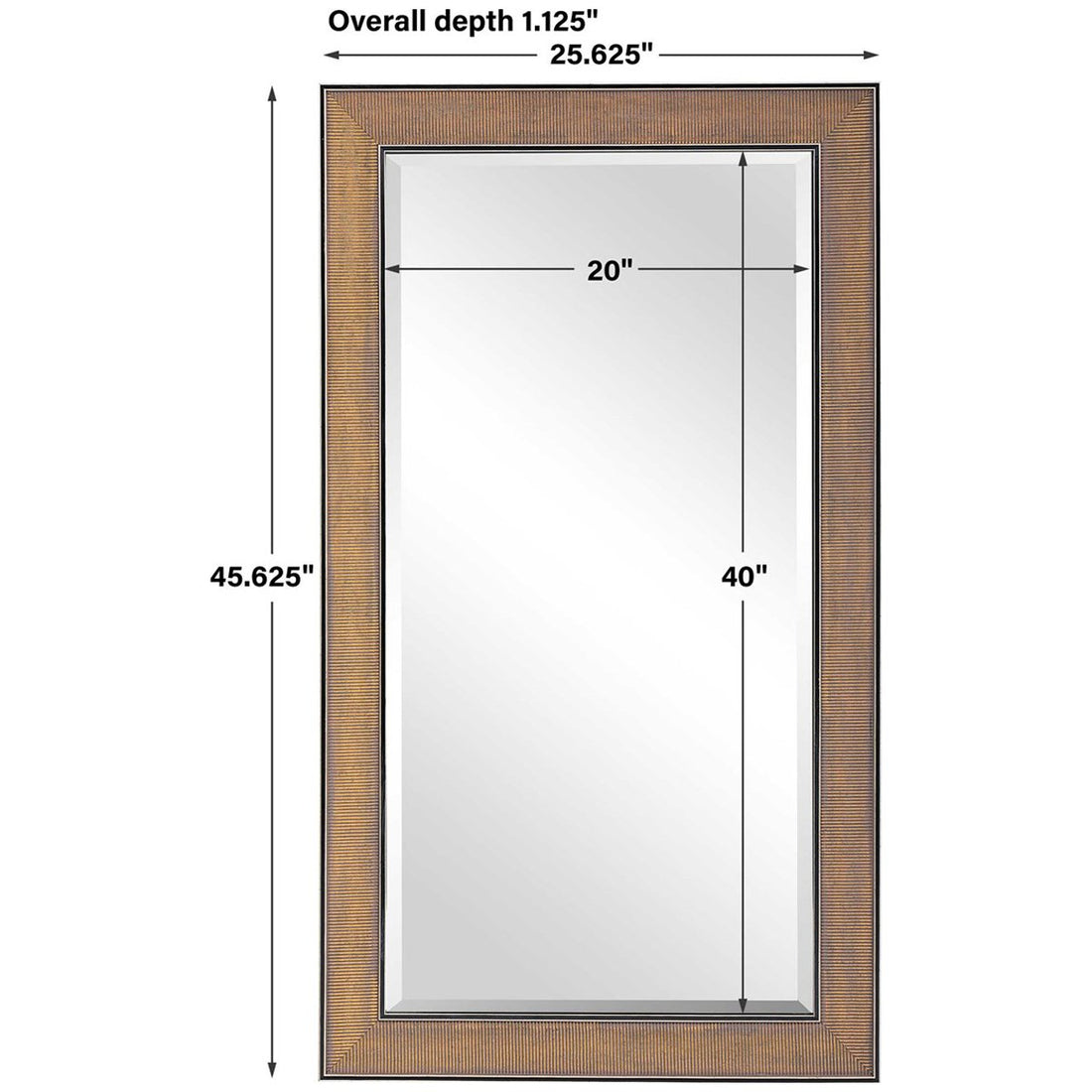 Uttermost Valles Golden Rust Mirror