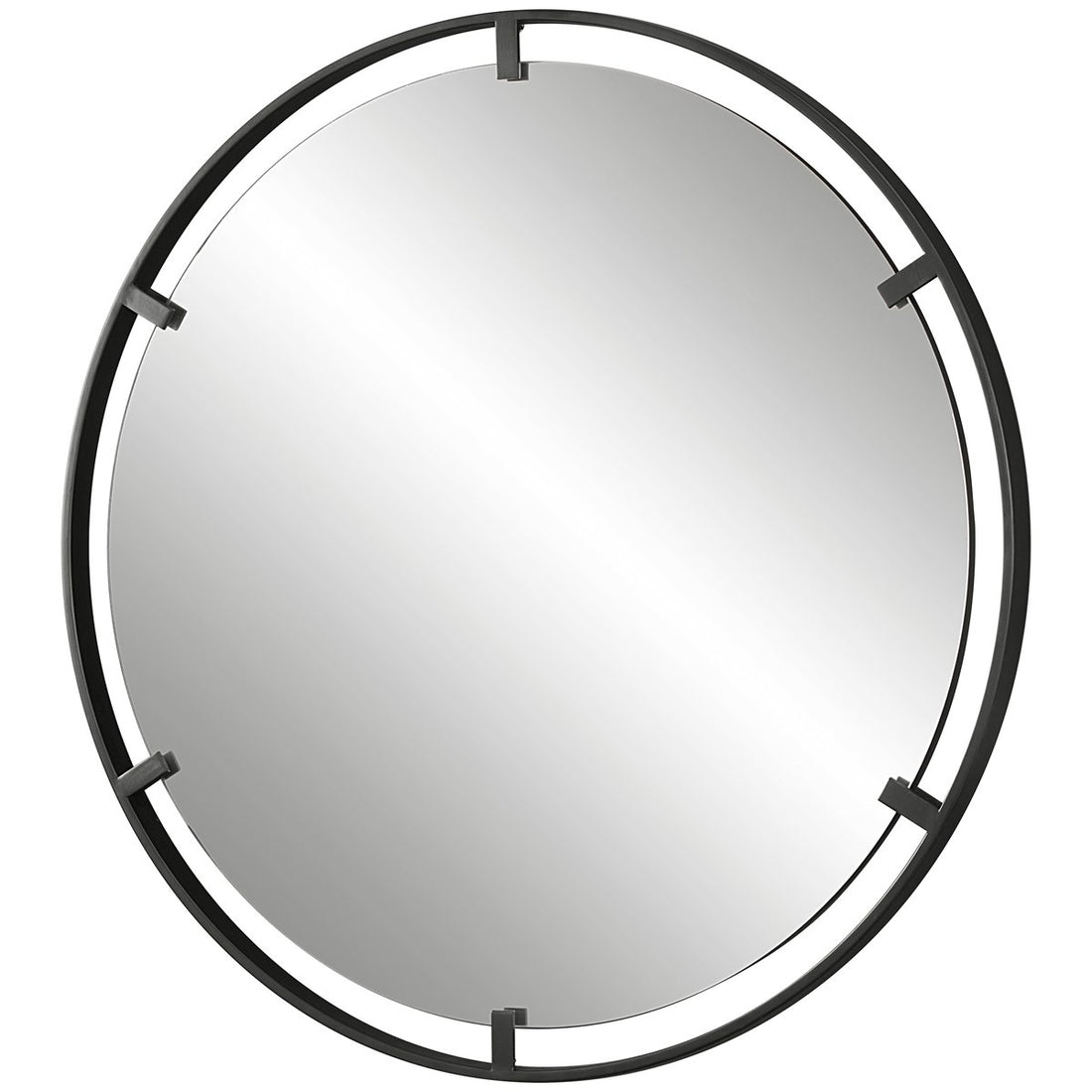 Uttermost Cashel Round Iron Mirror