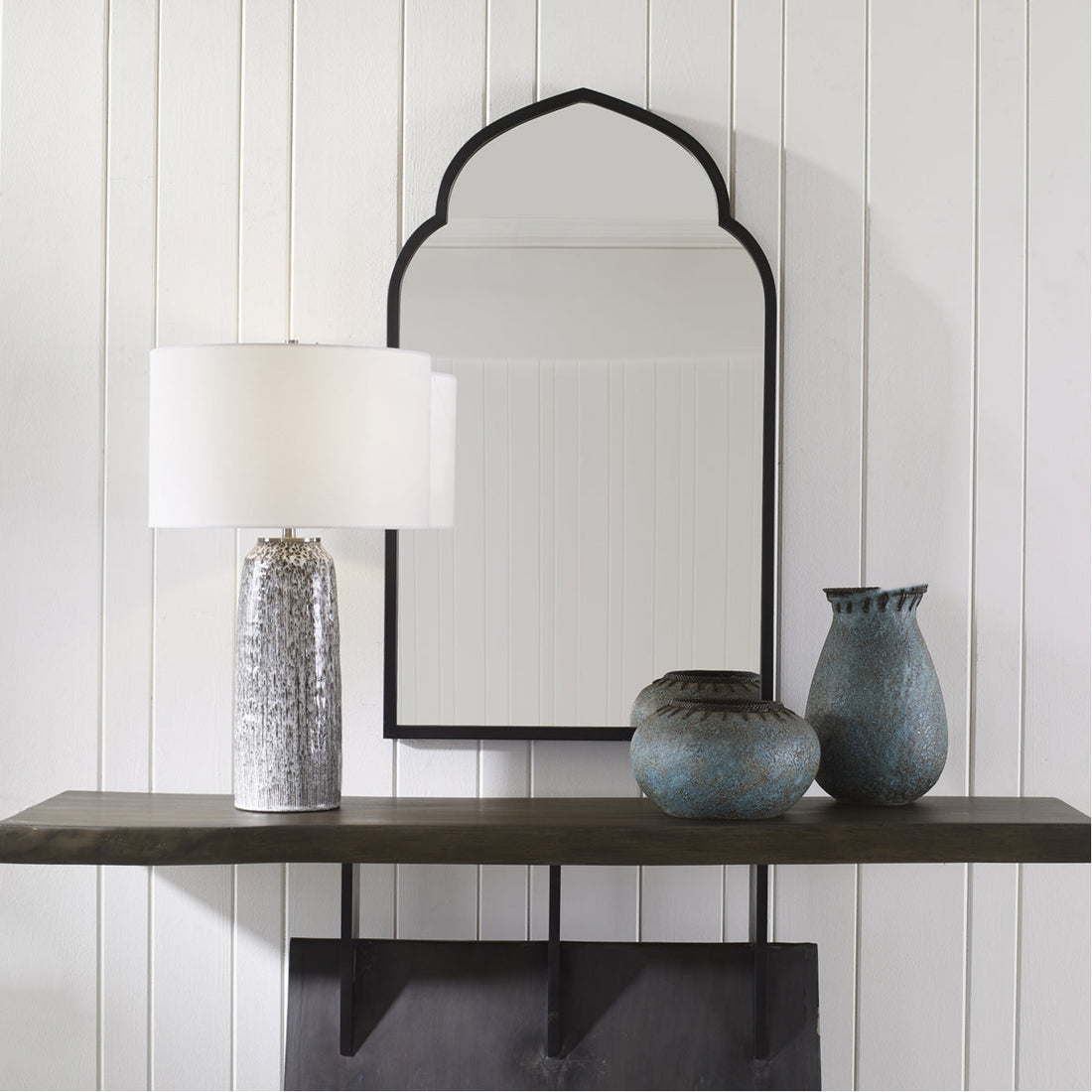 Uttermost Kenitra Black Arch Mirror