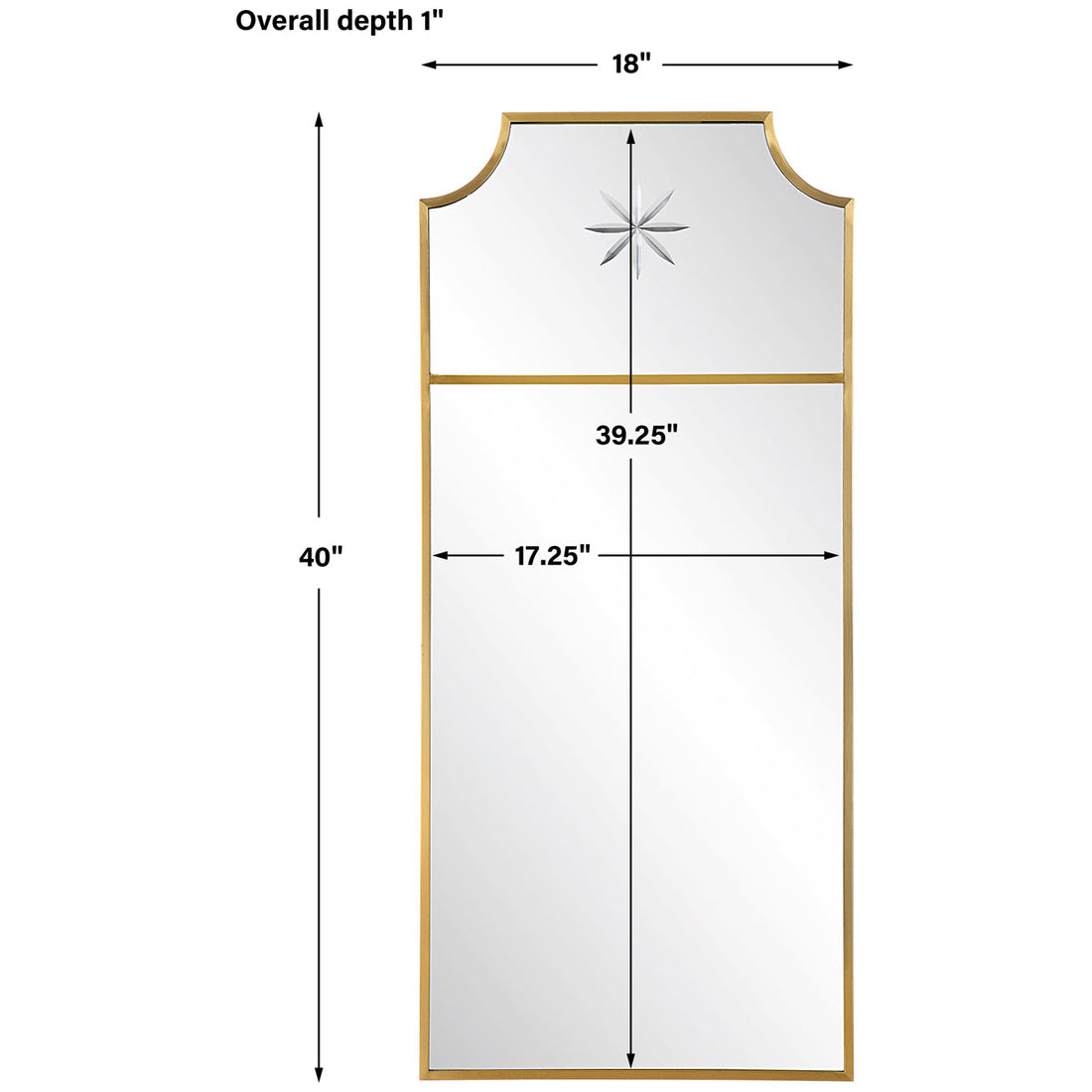 Uttermost Caddington Tall Brass Mirror