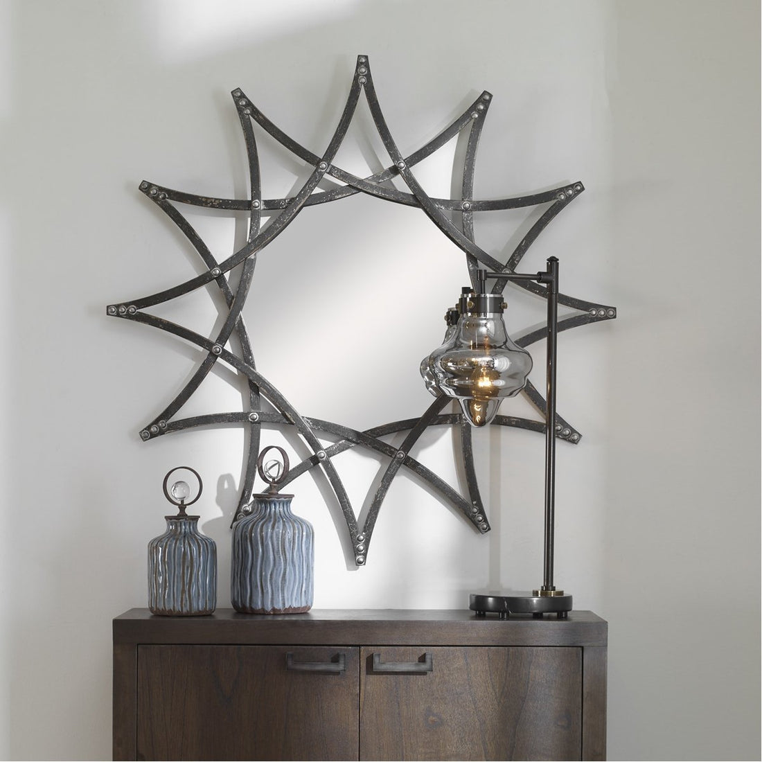 Uttermost Solaris Iron Star Mirror