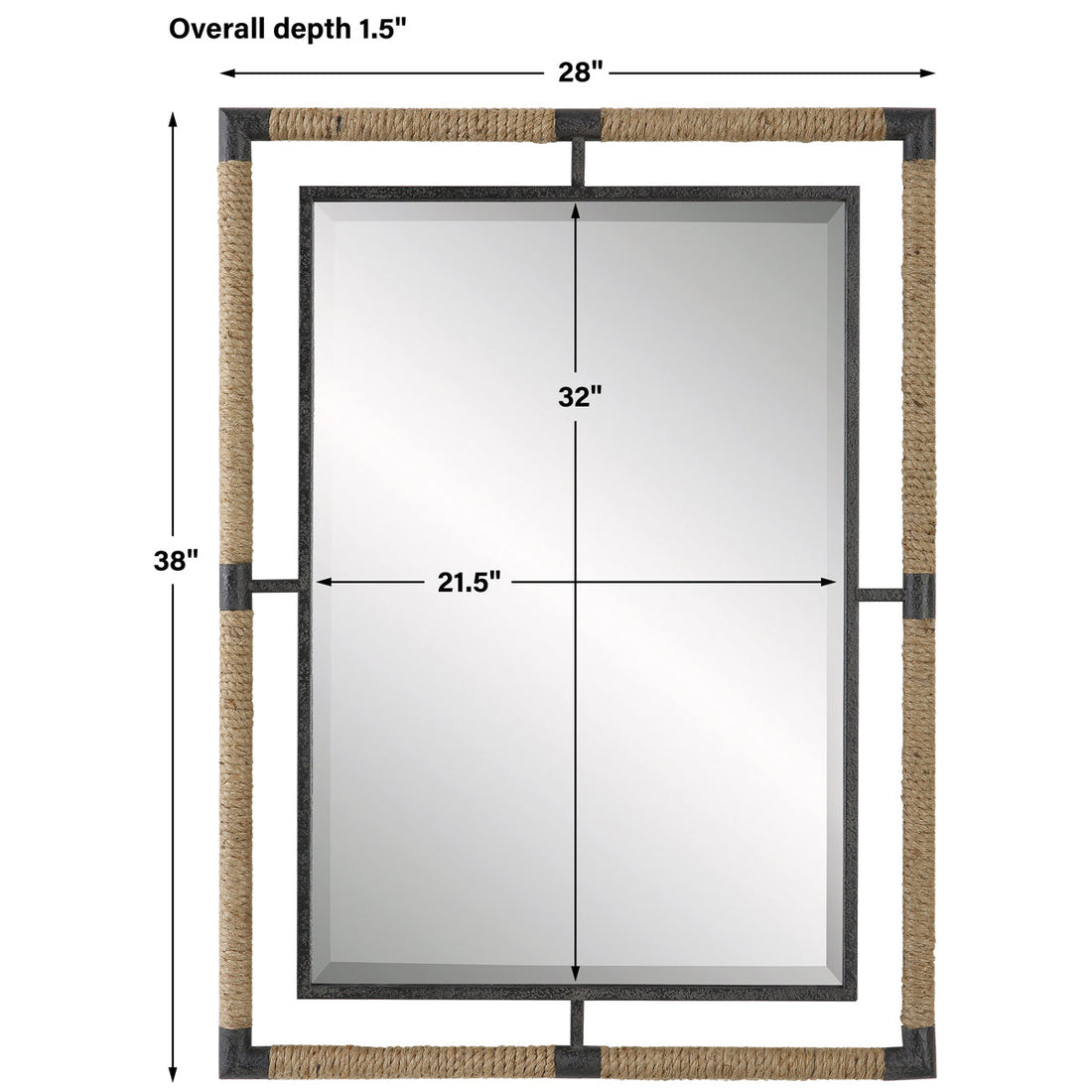 Uttermost Melville Iron and Rope Mirror