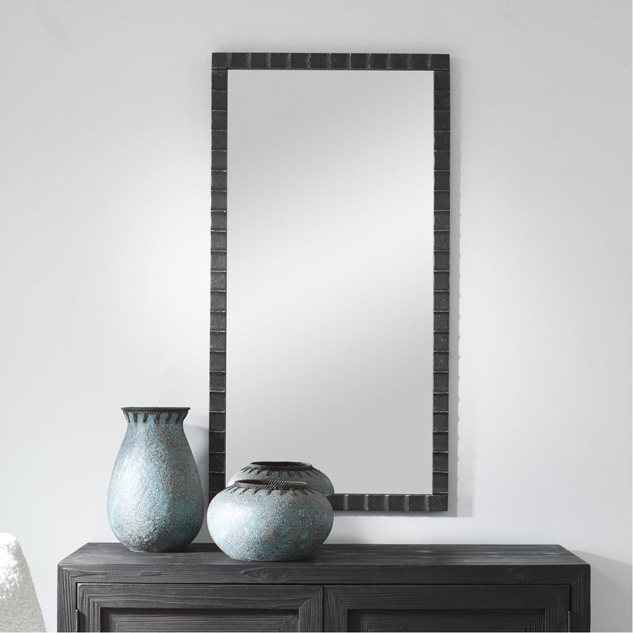 Uttermost Dandridge Black Industrial Mirror