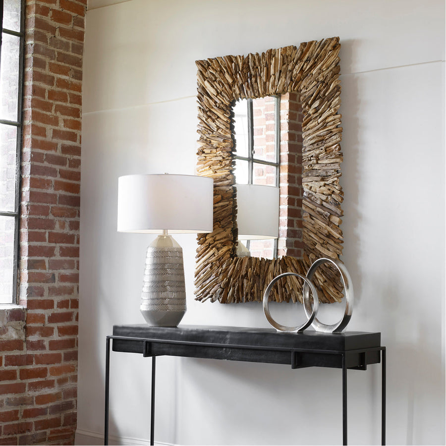 Uttermost Teak Branch Rectangular Mirror