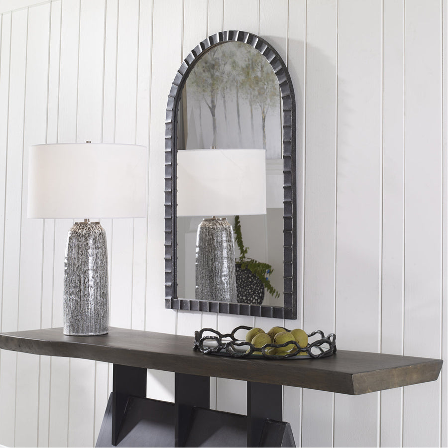 Uttermost Dandridge Black Arch Mirror