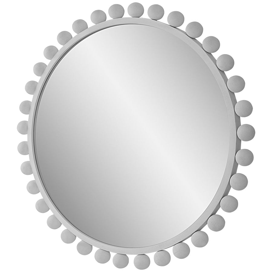 Uttermost Cyra White Round Mirror