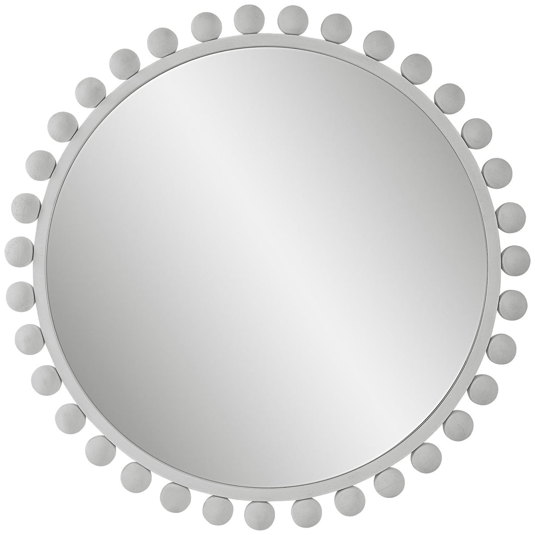 Uttermost Cyra White Round Mirror