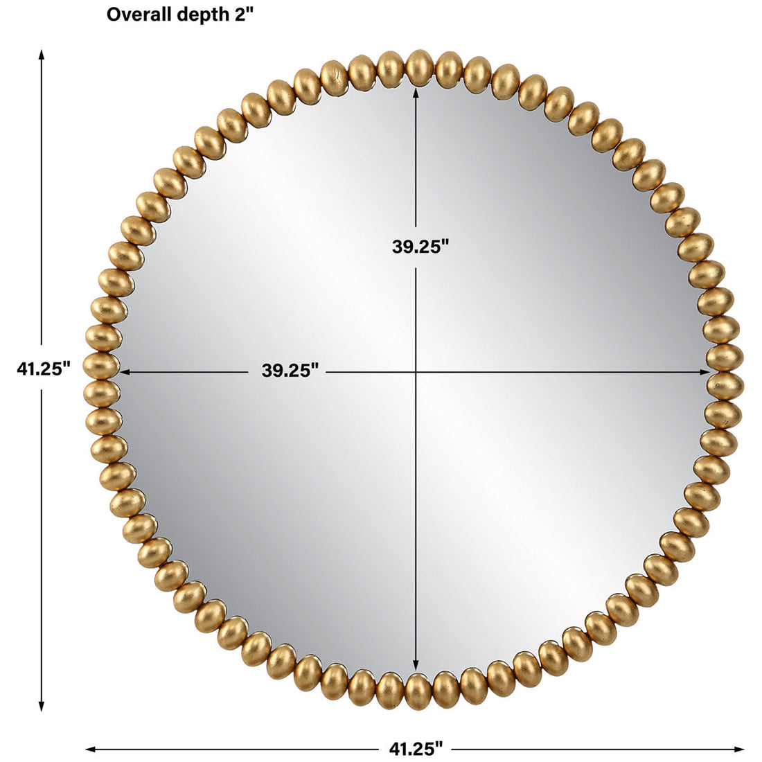 Uttermost Byzantine Round Gold Mirror